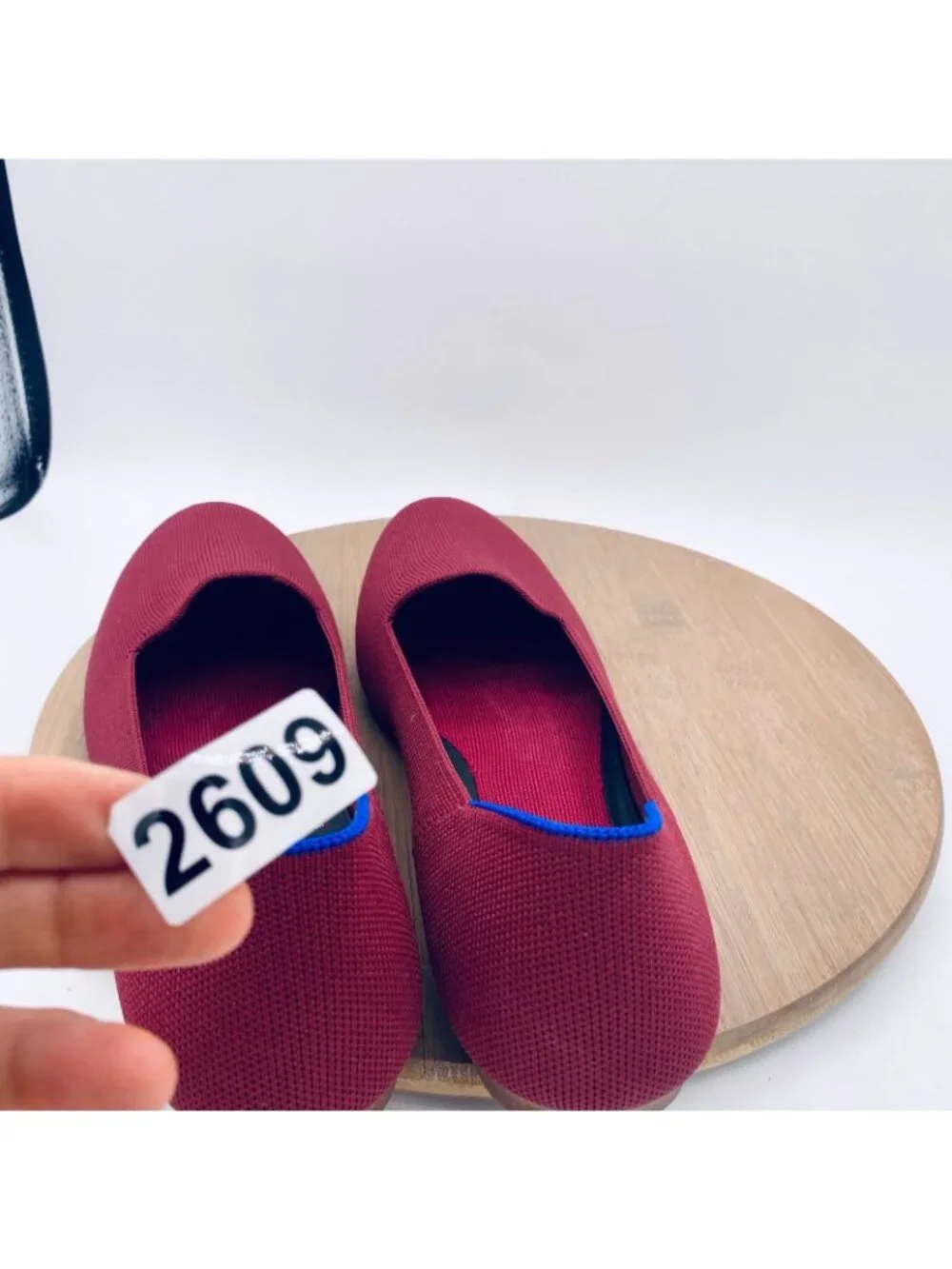 Rothy's The Flat Shoes Womens 12 42 Burgundy Knit Comfort Ballet Flats